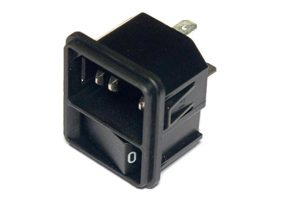 Snap-In IEC Receptacle with Switch 250Vac 10A - Click Image to Close